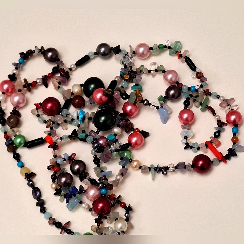 🔴🟩💠Beaded Necklace💠🟩🔴